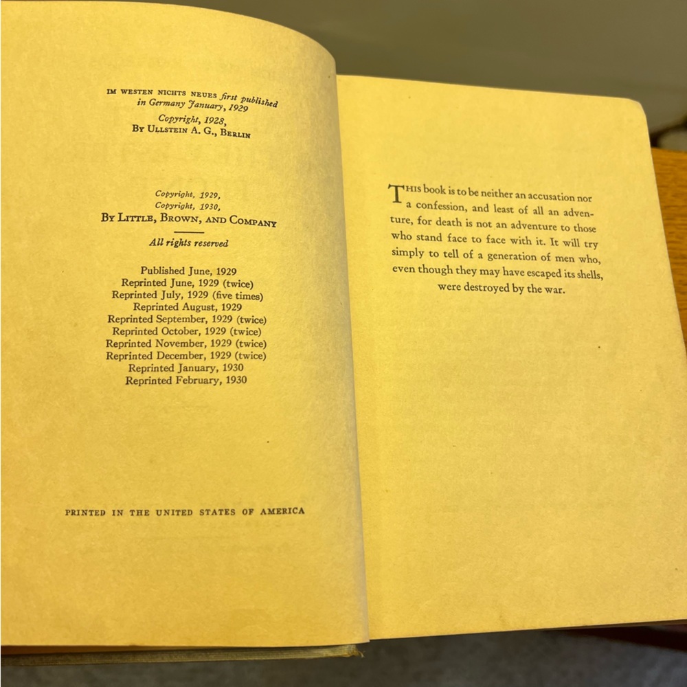 ALL QUIET ON THE WESTERN FRONT hardcover book written by Erich Maria Remarque - Picture 10 of 15